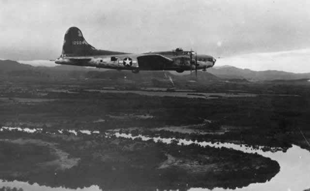 B-17 flying over the Panama Canal 