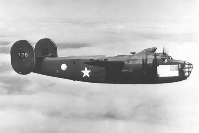 B-24A Liberator in flight