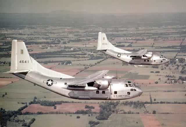 Fairchild C-123B Providers in flight