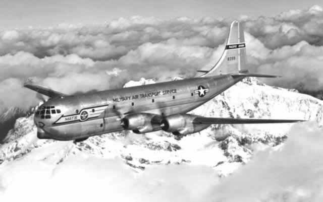 Boeing C-97 Stratofreigher of the USAF Military Air Transport Service in flight