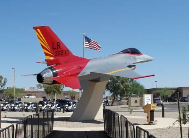 F-16 Fighting Falcon at the Luke Air Force Base Airpark in Phoenix, Arizona