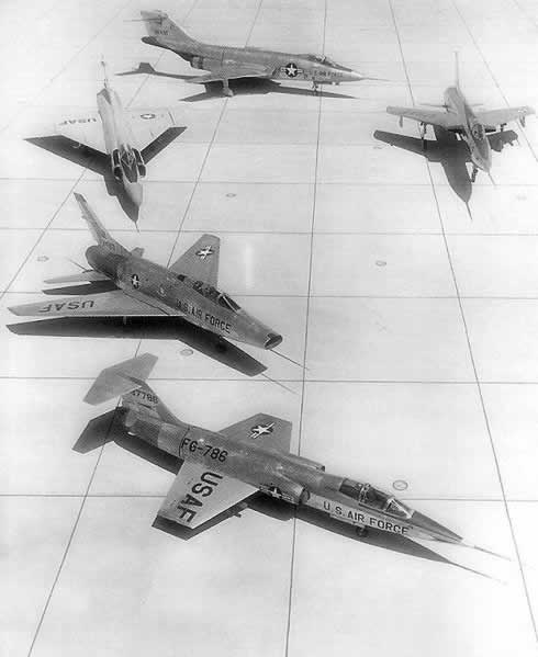 The early "Century Series" of Air Force jet fighters