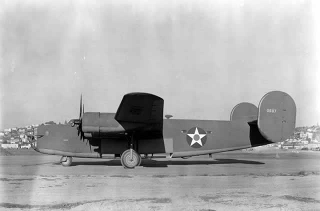 YB-24 Liberator on apron 