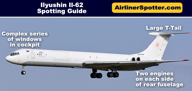 Ilyushin Il-62 aircraft spotting guide