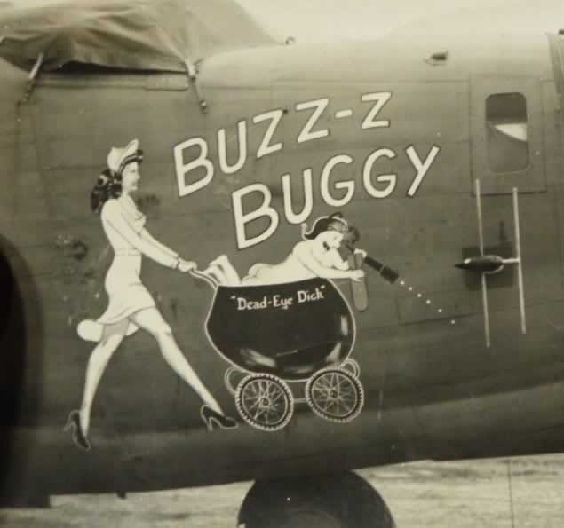 B-24 Liberator "Buzz-Z Buggy" nose art
