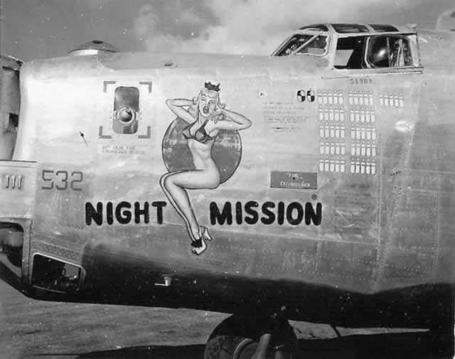 B-24 Liberator "Night Mission" nose art