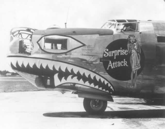 B-24 Liberator "Surprise Attack" nose art