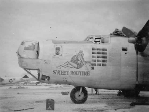 B-24 Liberator "Sweet Routine" nose art