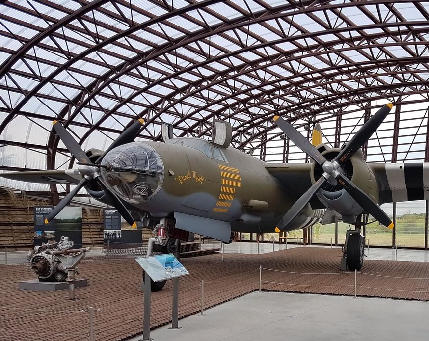 B-26 Marauder "Dinah Might", S/N 44-68219, on display at the Utah Beach Museum in France