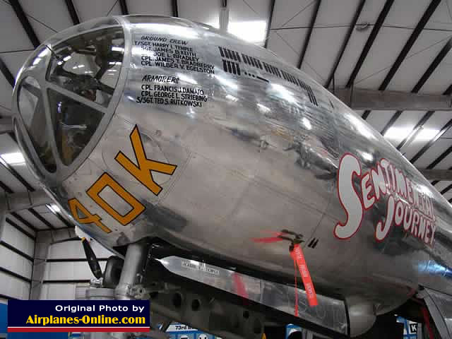 Nose art on B-29 "Sentimental Journey" S/N 44-70016