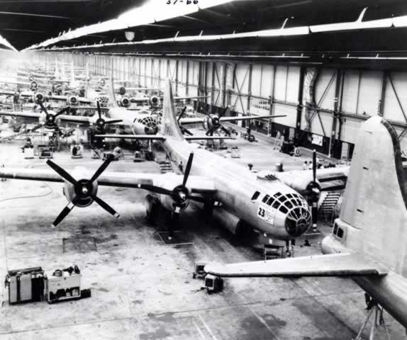 Boeing B-29 Assembly Line (Photo courtesy of the U.S. Air Force)