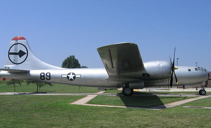 Full fuselage view of the B-29 Superfortress "The Great Artiste" at the Spirit Gate, Whiteman AFB