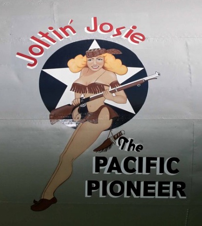 Nose art on the Boeing B-29 Superfortress "Joltin' Josie"