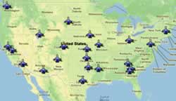 Map of Surviving B-29 Superfortress ... click for a larger map