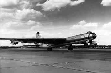 U.S. Air Force Convair B-36J S/N 2827 "City of Ft. Worth" at takeoff (Courtesy of the Air Force Museum)