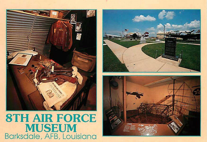 In the museum's earlier days ... vintage postcard of the 8th Air Force Museum