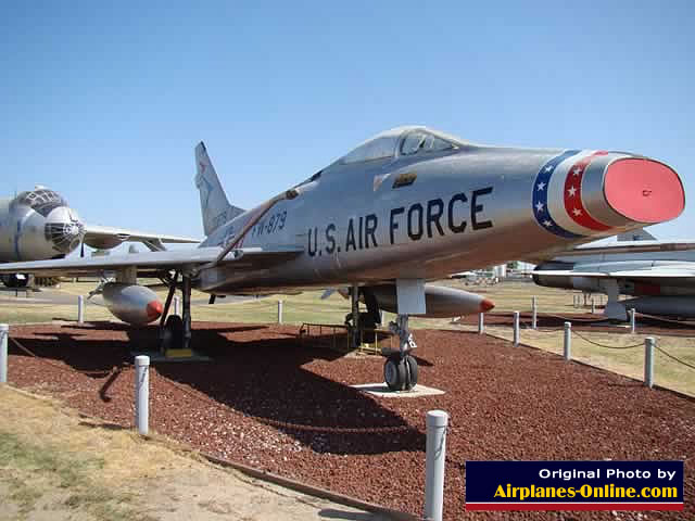 North American F-100C Super Sabre on Display at Castle Air Museum S/N 53-1709 (displayed as F-100D -- 55-2789)