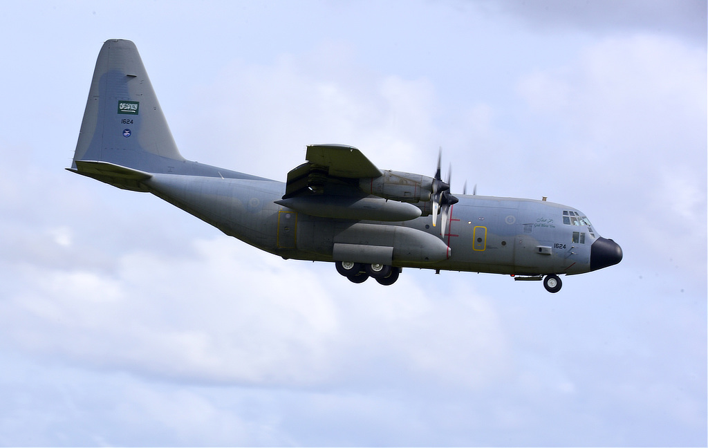 C-130 1624 of the Royal Saudi Air Force ... "God Bless You"