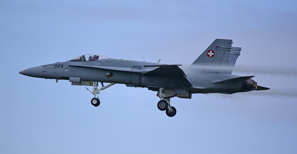 F/A-18, J5026, of the Swiss Air Force, at Luxeuil, France, September 2021