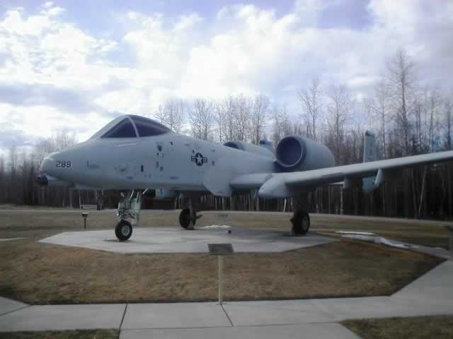 A-10 Thunderbolt II on display at Eielson Air Force Base near Fairbanks, Alaska