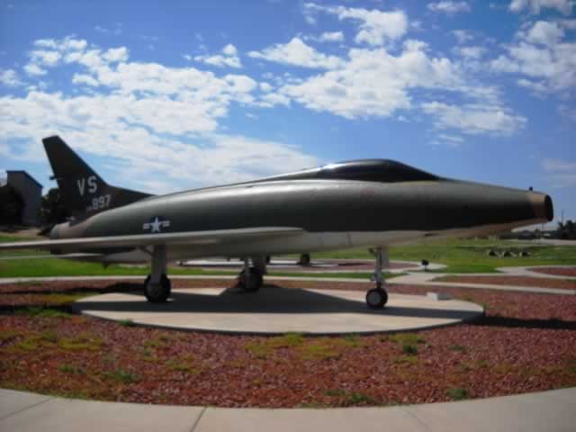 F-100A Super Sabre, S/N 41897, on display at Buckley Air Force Base, Aurora, Colorado