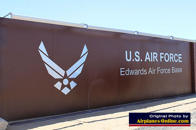 Sign at the North Gate, Edwards Air Force Base, California