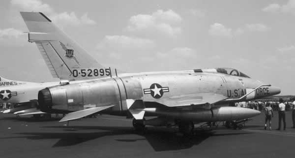 North American F-100D-50-NH Super Sabre Serial 55-2895 from the 401st Tactical Fighter Wing.