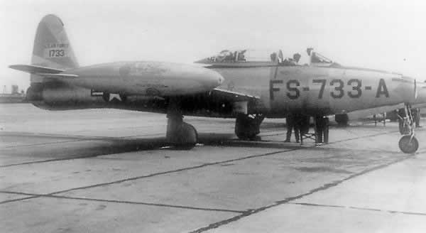 Republic F-84G 51-733 of the 137th FBW, Alexandria AFB LA 1952