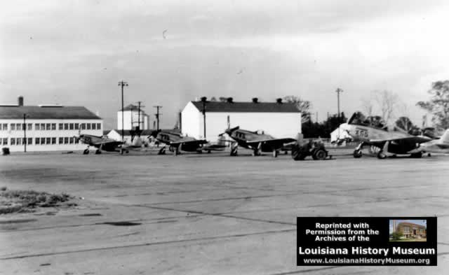 Fighter planes at Alexandria Air Force Base during World War II