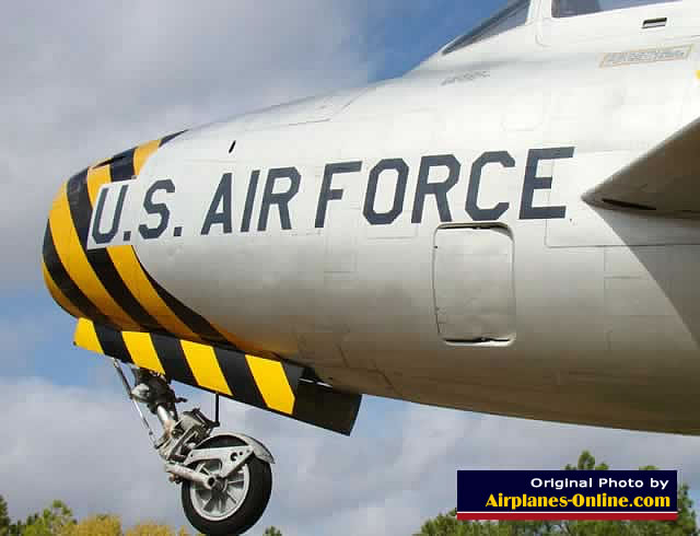 F-84F Thunderstreak, nose view, England Air Park, Alexandria, Louisiana