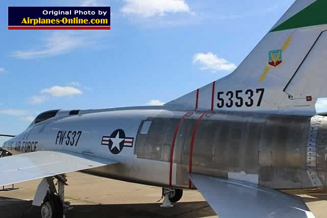 North American F-100A Super Sabre S/N 53-1684 painted as 55-3537 FW-537