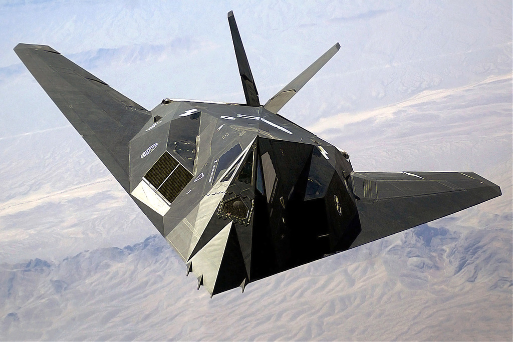 F-117 Nighthawk in Flight - Front View