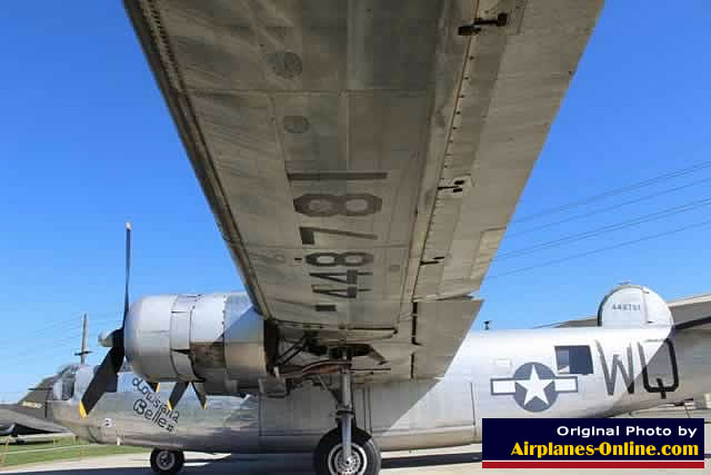 Consolidated B-24J Liberator "Louisiana Belle II" S/N 44-8781 view under the wing