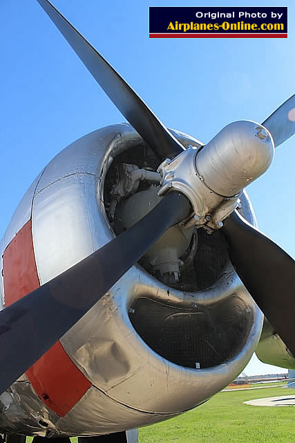 Close up photo of engine on the Boeing B-29 Superfortress S/N 487627