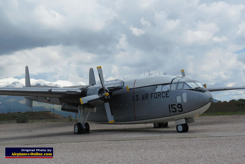 USAF C-119 Flying Boxcar on display outside at the Hill Aerospace Museum in Utah