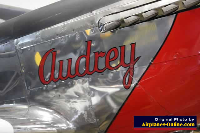 Nose art on P-51D Mustang "Audrey"