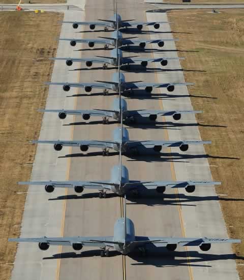 KC-135 tankers ready for takeoff from MacDill Air Force Base