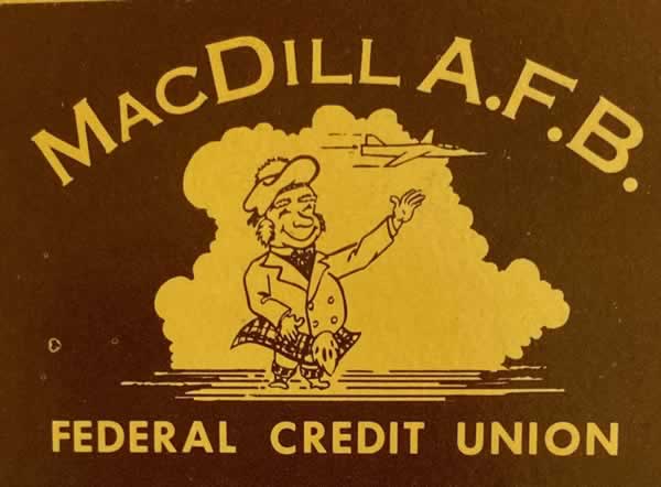 Macdill AFB Federal Credit Union ... vintage matchbook cover