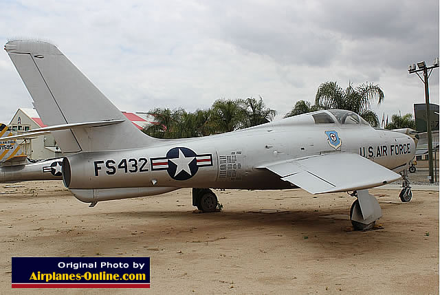F-84F Thunderstreak, Buzz Number FS-432, on display at the March Field Air Museum in California
