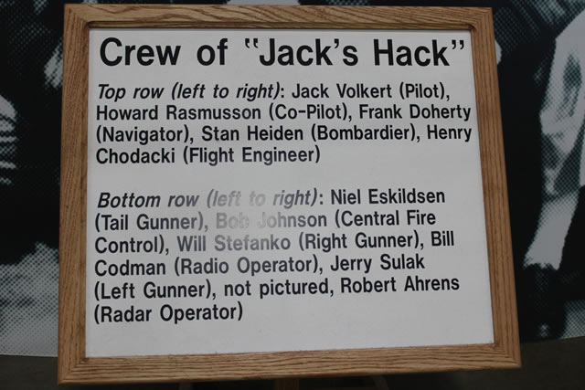 List of crew members on the B-29A Superfortress "Jack's Hack"