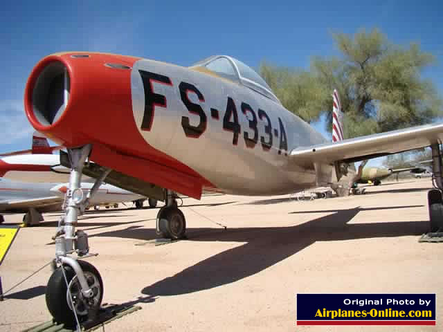 Republic F-84C Thunderjet S/N 47-1433, Buzz Number FS-433-A, at the Pima Air Museum in Tucson