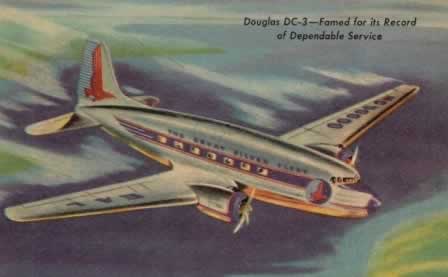 Eastern Airlines Douglas DC-3 - famed for its record of dependable service Eastern Airlines Douglas DC-3 - famed for its record of dependable service