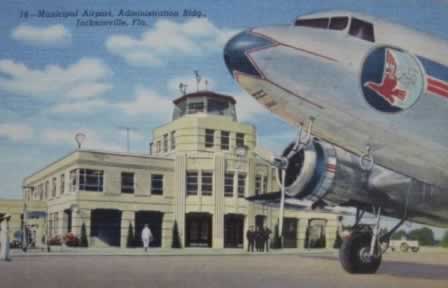Eastern Airlines Douglas DC-3 at Municipal Airport, Jacksonville, Florida Eastern Airlines Douglas DC-3 at Municipal Airport, Jacksonville, Florida