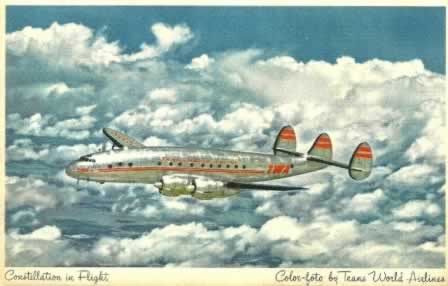 Trans World Airlines Constellation in Flight