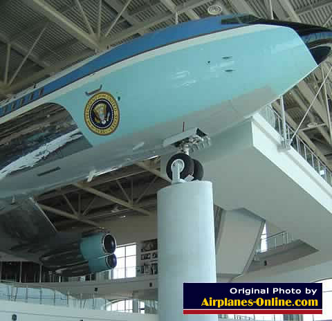 Boeing VC-137C Presidential Jet - Special Air Mission (SAM) 27000 on display at the Ronald Reagan Presidential Library Simi Valley, California