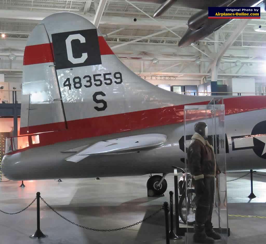 Tail section of the Boeing B-17G Flying Fortress, S/N 44-83559