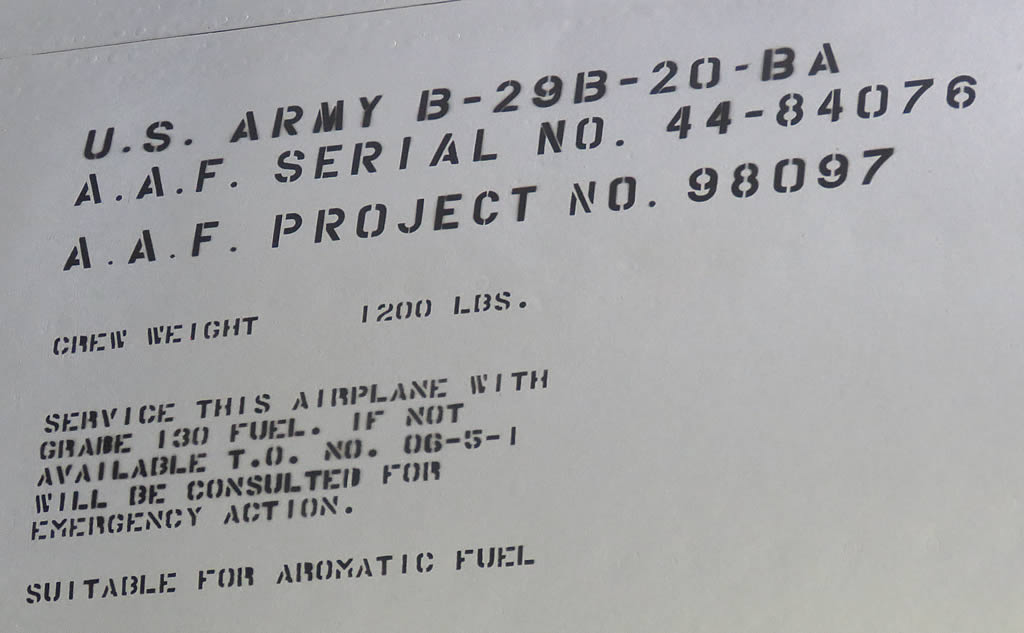 U.S. Army B-29B-20-BA, A.A.F. Serial No. 44-84076