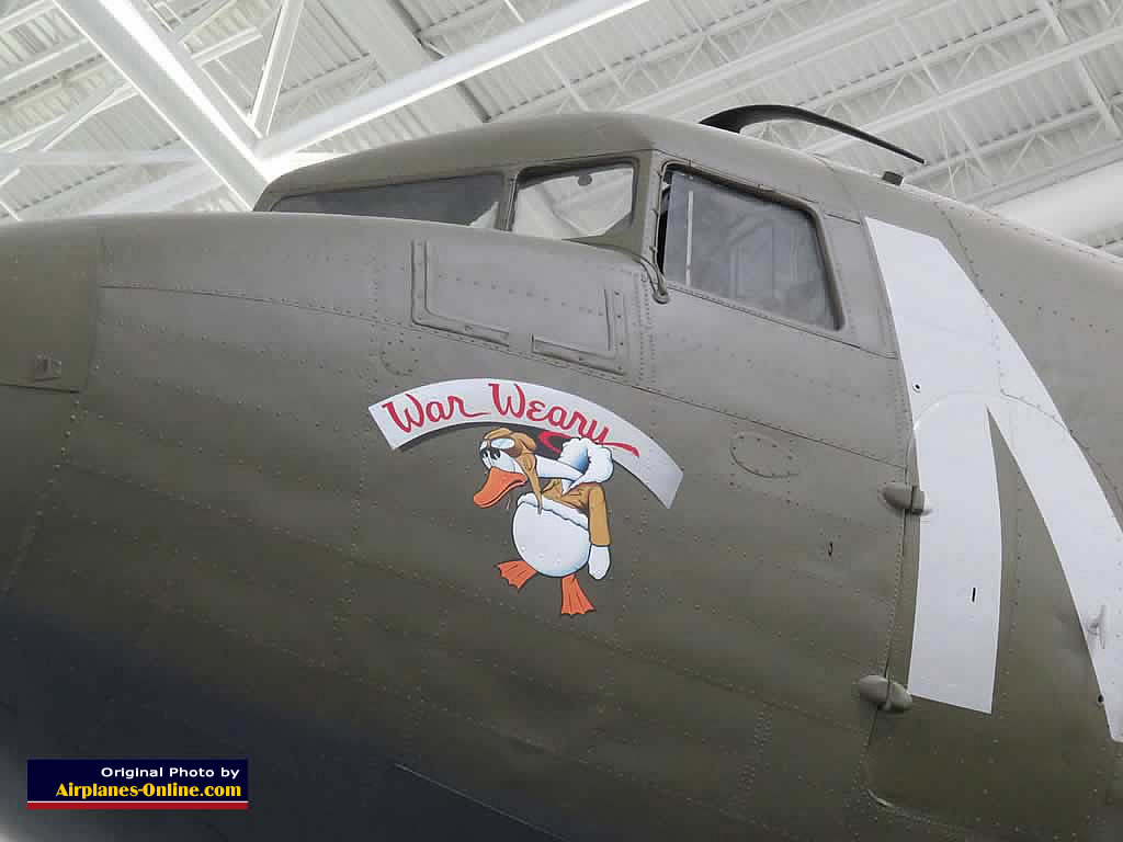 Noseart on C-47A Skytrain, S/N 43-48098, "War Weary", Strategic Air Command and Space Museum