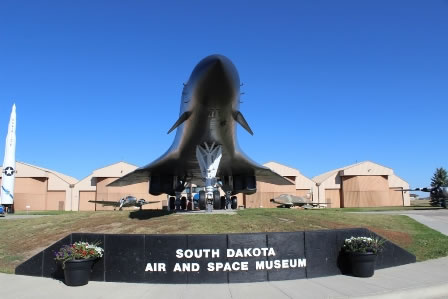 Entrance area at the South Dakota Air and Space Museum near the Ellsworth AFB gate