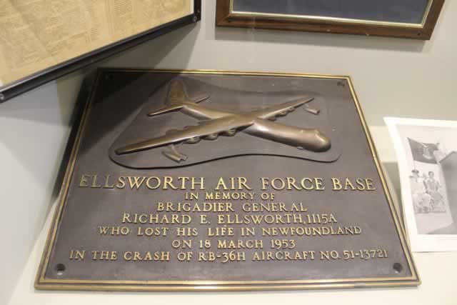 Plaque honoring Brigadier General Richard Ellsworth, namesake of Ellsworth AFB